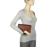 Cashmere Large Wrist Bag with Removable Wrist Strap