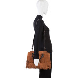 Suede Fringe Tote