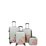 Flower Bloom 4-piece Lightweight Hardside Spinner Luggage Set