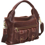 Elizabeth Two Pocket Leather Hobo