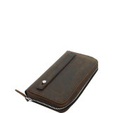 9" Large Leather Clutch Bag