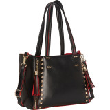 Two in One Double Tassel and Studded Tote