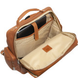 Vertical Leather Laptop Backpack
