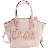 Dual Hearts Design Structured Satchel