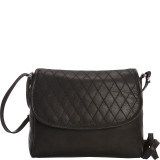 Diamond Stitch Half Flap Crossbody