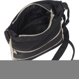 Triple Zip- Expandable Cross Body Bag