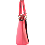 Women's Red Faux Leather Patent Tote Handbag