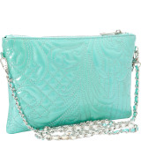Embroidered Patent Leather Wristlet/Clutch