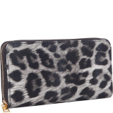 Leopard Print Zip Around Wallet