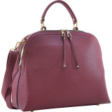 Buffalo Faux Leather Dome Satchel