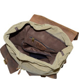 Genuine Leather/Canvas Backpack