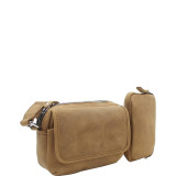 8" Leather Parent-Child Shoulder/Waist Bag