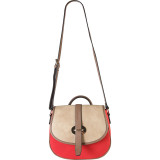 Three Tone Saddle Crossbody Handbag