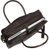 Leather Top Handle Laptop Briefcase