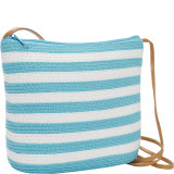 Paper Straw Stripe Crossbody