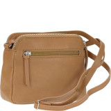 Genuine Leather Double Zipper Crossbody