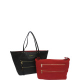 Leather Perforated Bag in a Bag