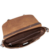 16" Leather Messenger Bag