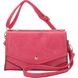 Fashion Double Flap Leather Convertible Shoulder Bag