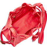 Claire Small Drawstring Crossbody with Pebbled Leather Strap