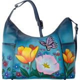 Hand Painted Large Shoulder Hobo