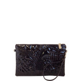 Embroidered Patent Leather Wristlet/Clutch