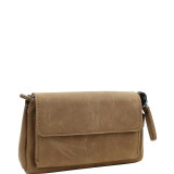 8.5" Large Leather Clutch Bag