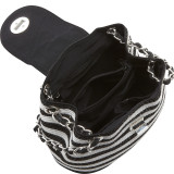 Paper Straw Stripe Mini Shoulder Bag
