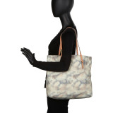 Athena Canvas Tote with Leather Handles