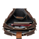 Titan X Full Grain Leather Briefcase Messenger Bag
