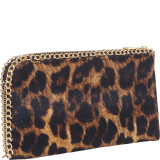 Faux Leather Leopard Print Chain Wallet