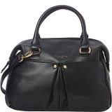Pretty Pleats Smooth Leather Satchel