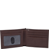 Slimfold Wallet with Inlaid Metal Logo Ornament