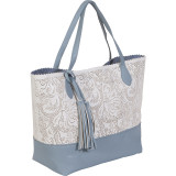 East/West Bi-color Paisley Tote