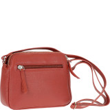 Genuine Leather Double Zipper Crossbody