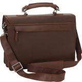 16.5" Cowhide Leather Pro Briefcase Laptop Case