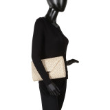 Straw Clutch In Chevron
