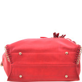 Faux Leather Chain Link Tote Bag