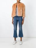 fur effect zipped jacket