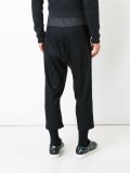 contrast waist cropped trousers