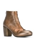 metallic ankle boots