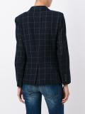 checkered double breasted blazer
