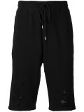 distressed jersey shorts