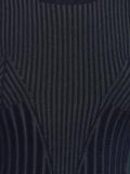 cut-out shoulder ribbed dress