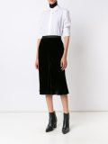 velvet midi skirt 