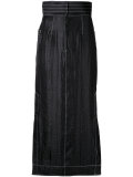 contrast stitch maxi skirt 