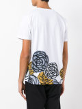 lion floral print T-shirt