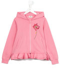 ruffled hem hoodie 