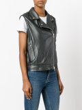 sleeveless biker jacket 