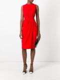 draped detail evening dress